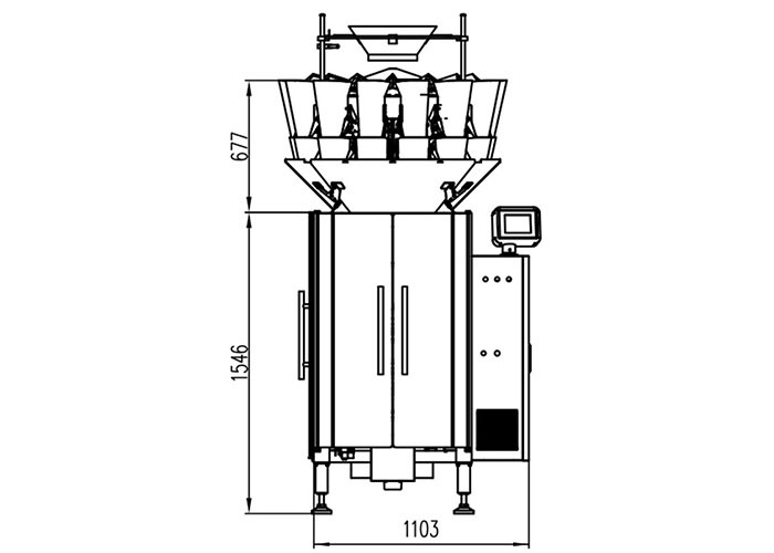 Fully Automatic Combined Weighing and Packaging Machine with Multihead Weigher for Food